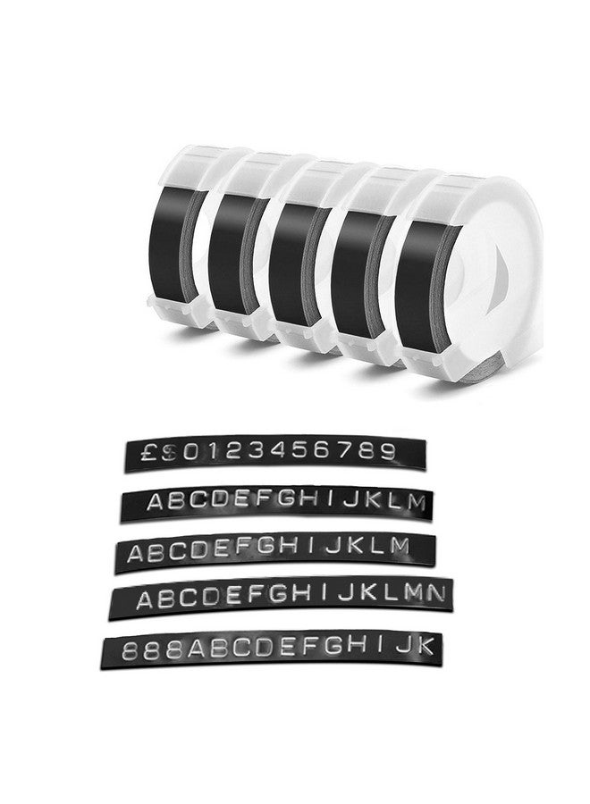 Methray Embossing Label Tape Compatible With Dymo Label Maker,3/8 Inch 3D Plastic Labels Replacement For Dymo Organizer Xpress 12965 Dym 12966 Office Mate Ii (White On Black) - Image 2