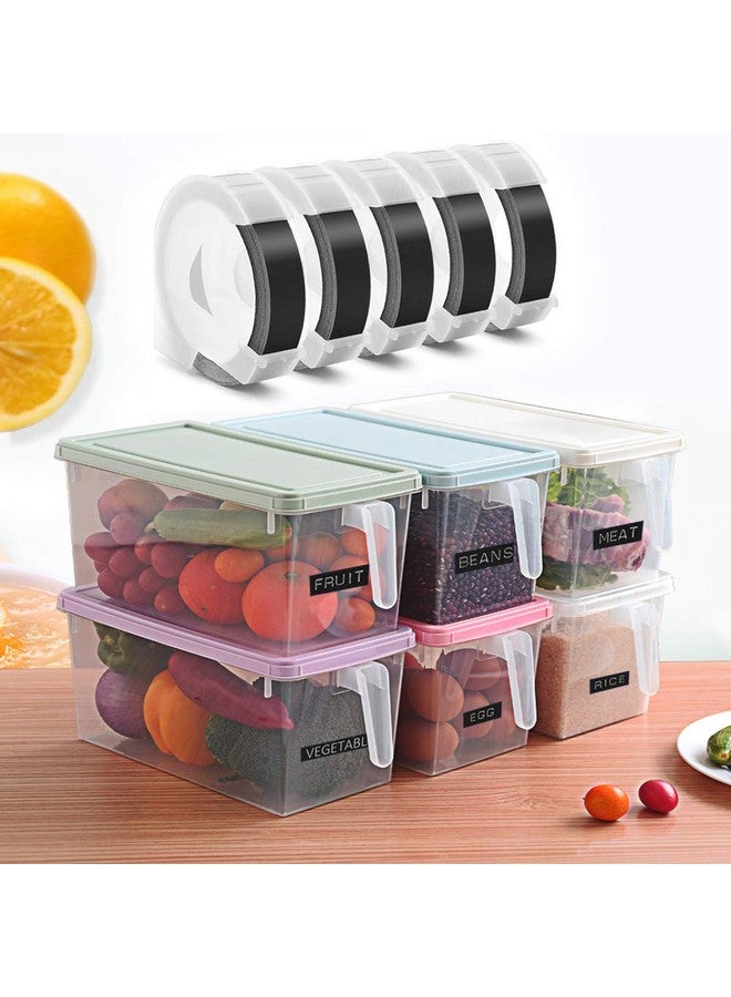 Methray Embossing Label Tape Compatible With Dymo Label Maker,3/8 Inch 3D Plastic Labels Replacement For Dymo Organizer Xpress 12965 Dym 12966 Office Mate Ii (White On Black) - Image 3