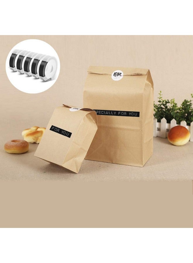 Methray Embossing Label Tape Compatible With Dymo Label Maker,3/8 Inch 3D Plastic Labels Replacement For Dymo Organizer Xpress 12965 Dym 12966 Office Mate Ii (White On Black) - Image 4