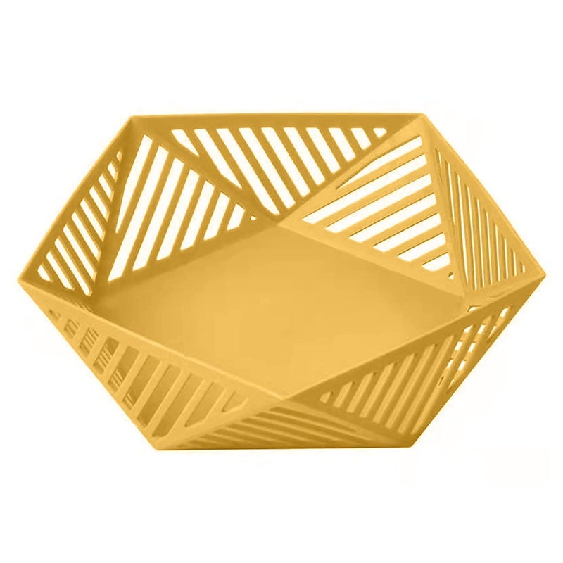 MVM Enterprise Fruit Storage Bowl Pentagonal Shape for Dining Table use for Home and Kitchen Pentagon Plastic Basket Storage in Fruit Vegetable Mesh Fruit Holder Covered Fruit Bowl for Kitchen - Image 5
