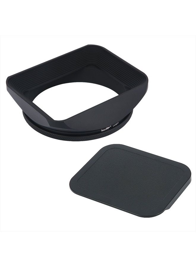 Haoge 67mm Square Metal Screw-in Mount Lens Hood Shade with Cap for 67mm Canon Nikon Sony Leica Leitz Carl Zeiss Voigtlander Nikkor Panasonic Fujifilm Olympus Lens and Other 67mm Filter Thread Lens - Image 1