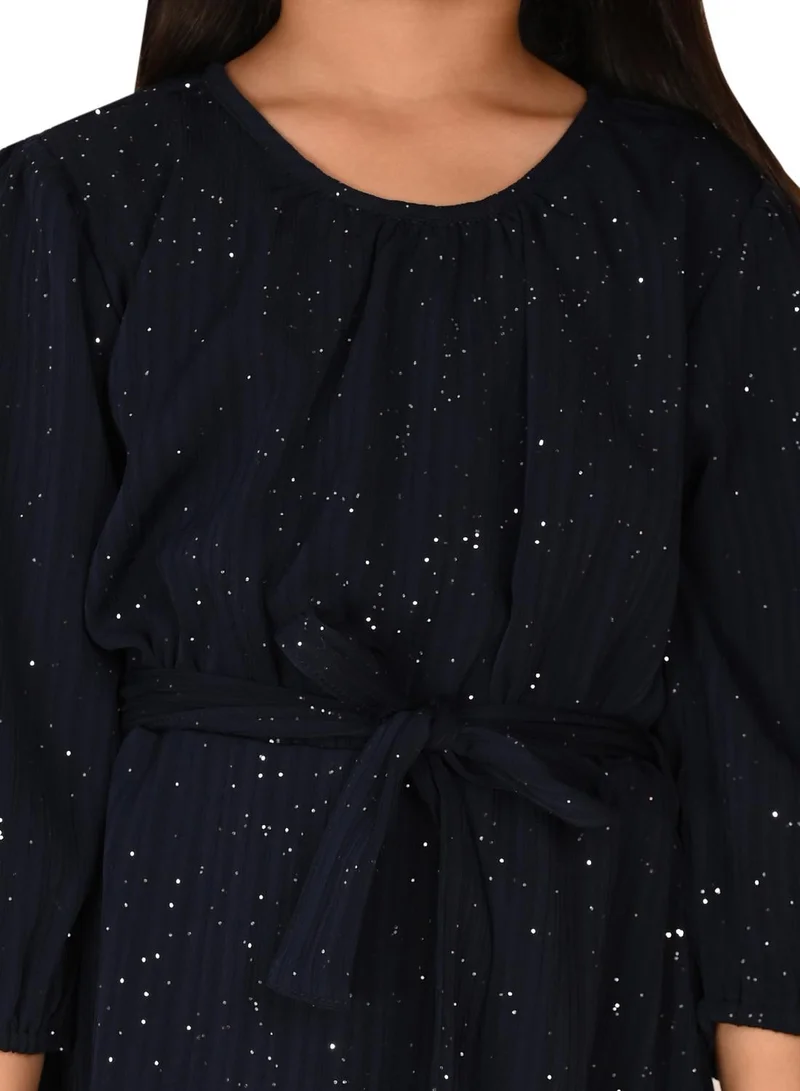 LILPICKS Navy Blue Dresses For Girls