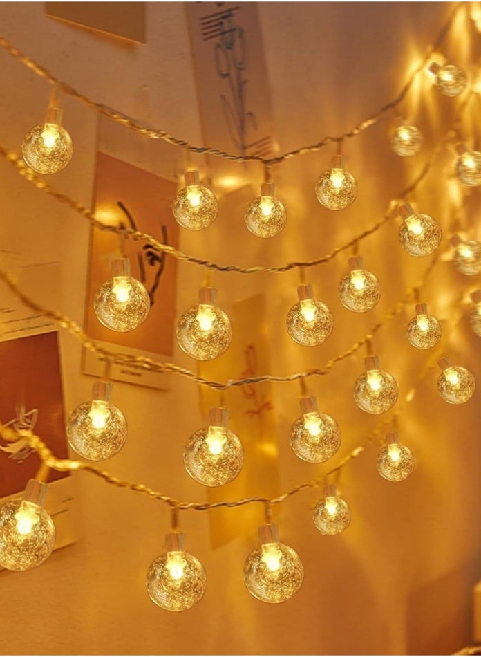 MODI Ball String Lights 180 LED Warm White Fairy Lights 8 Modes Waterproof Indoor Outdoor for Christmas Tree Decoration Garden Balcony Party Home Festive Lighting - Image 2