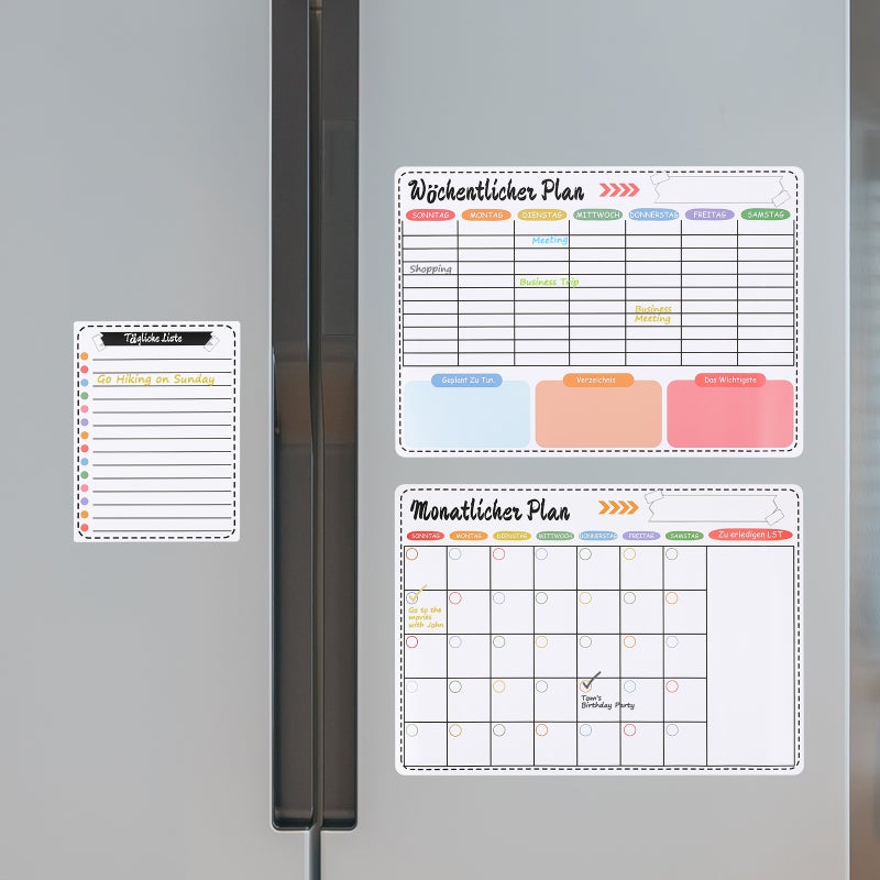 1 Weekly Planner For Fridge Dry Erase Board Calendar Fridge Calendar For Home School Office And Kitchen - Image 3