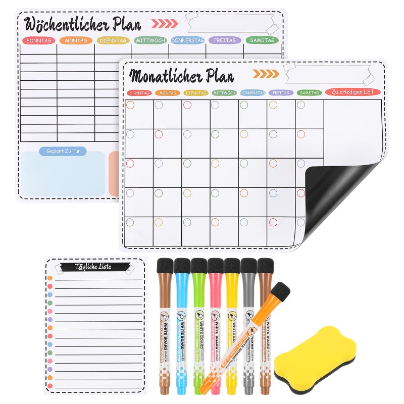 1 Weekly Planner For Fridge Dry Erase Board Calendar Fridge Calendar For Home School Office And Kitchen - Image 1