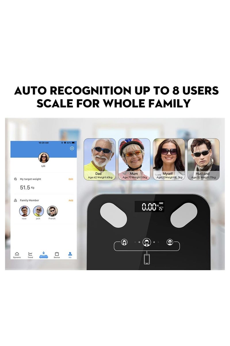 High Precision Smart Bluetooth Body Weight Scale Ultra Slim LED Display with APP for Health Monitoring - Image 4