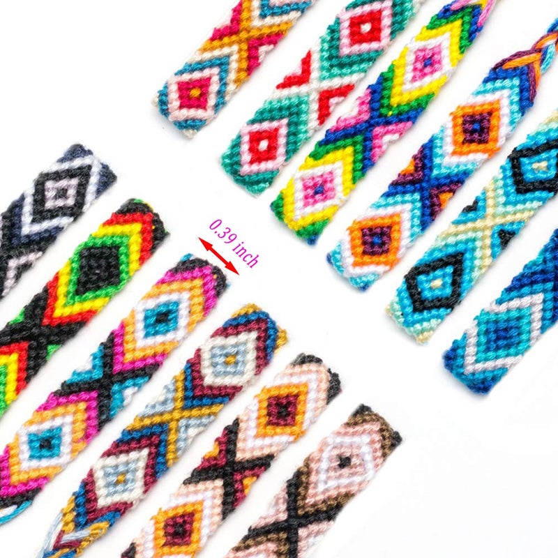 iShyan Woven Friendship Bracelets 20 Pcs Braided Bracelets Handmade Colorful Adjustable String Bracelets,1cm - Image 5