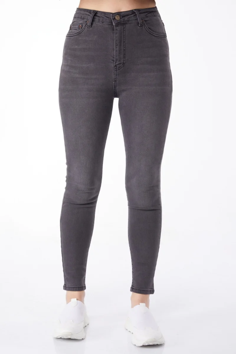 Tofisa Plain Mid Women's Anthracite Skinny Leg Jeans - 25194