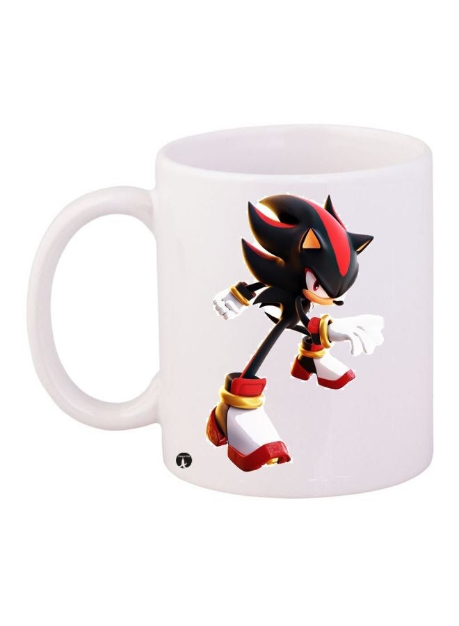 RYN Cartoon Printed Coffee Mug White/Black/Red 11ounce