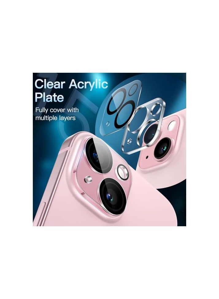 جي تيك واقي عدسة الكاميرا JETech لهاتف iPhone 15 6.1 بوصة وiPhone 15 Plus 6.7 بوصة، زجاج مقسى 9H، مضاد للخدش، صديق للحافظة، لا يؤثر على اللقطات الليلية، شفاف عالي الدقة، 3 عبوات - Image 3