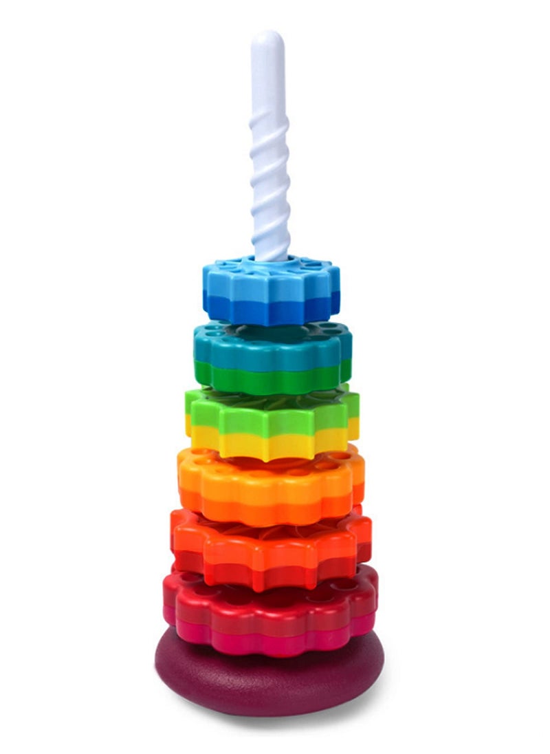 لعبة دوران للأطفال لعبة تكديس للأطفال والرضع ألعاب تعليمية للأطفال الصغار لعبة عجلة الدوران لتطوير التركيز والمهارة العقلية التعلم التفاعلي ألعاب التكديس - Image 1