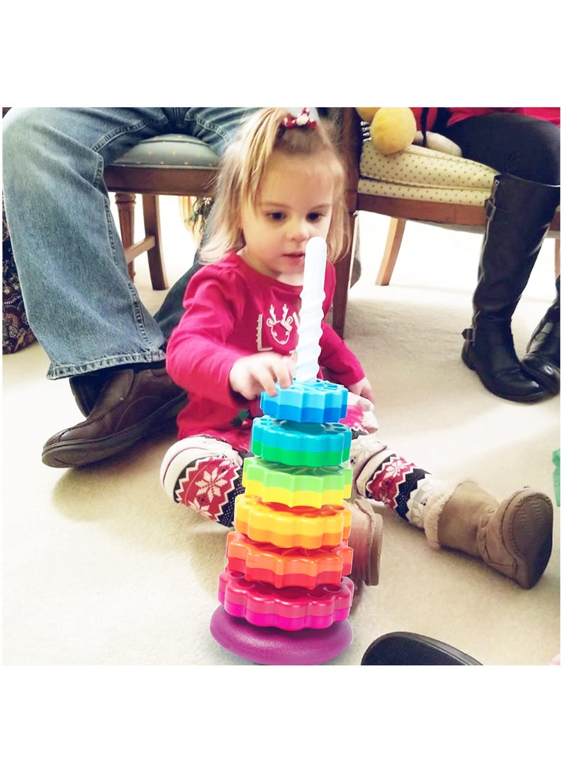 لعبة دوران للأطفال لعبة تكديس للأطفال والرضع ألعاب تعليمية للأطفال الصغار لعبة عجلة الدوران لتطوير التركيز والمهارة العقلية التعلم التفاعلي ألعاب التكديس - Image 3