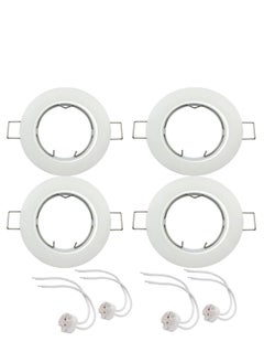 Next Life 4pack Recessed Ceiling Spotlight, Round GU10+Mr16 Down Lights Fittings 30°swiveling with Lamp Holder 220-240V for Indoor Use  - Image 1