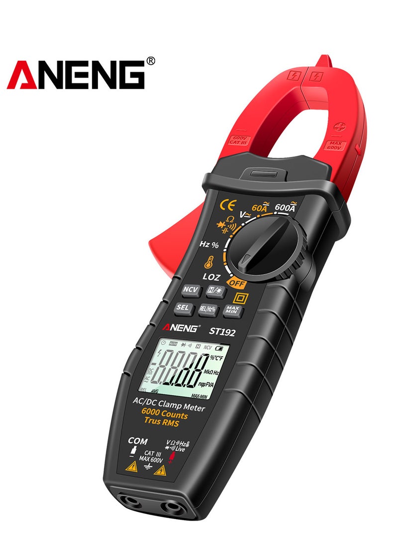 ANENG - ANENG ST192 600A DC AC Clamp Meter 6000 Counts Auto-ranging Digital Multimeter LCD Screen Voltage Current Detector Pen Temperature Measuring - Image 1