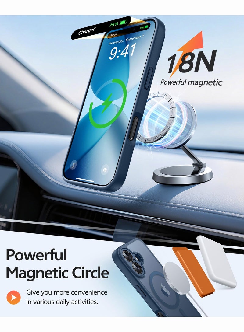سوكاد غطاء MagSafe باللون الأزرق المطفي لهاتف iPhone 17، حماية كاملة للكاميرا - Image 3