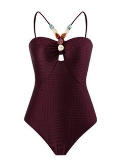 Generic 2Pcs The latest women's one-piece swimsuit hollow gem long dress swimsuit set  - Image 3