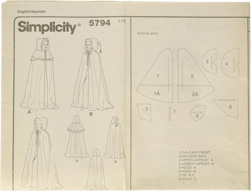 Simplicity Women's Cape Cosplay and Costume Sewing Patterns, Sizes XS-L - Image 2