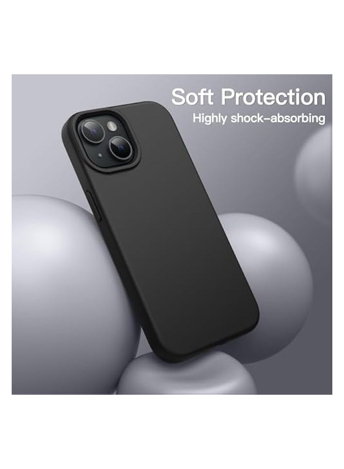 Jetech Silicone Case for iPhone 13 6.1-Inch, Silky-Soft Touch Full-Body Protective Phone Case, Shockproof Cover with Microfiber Lining (Black) - Image 4