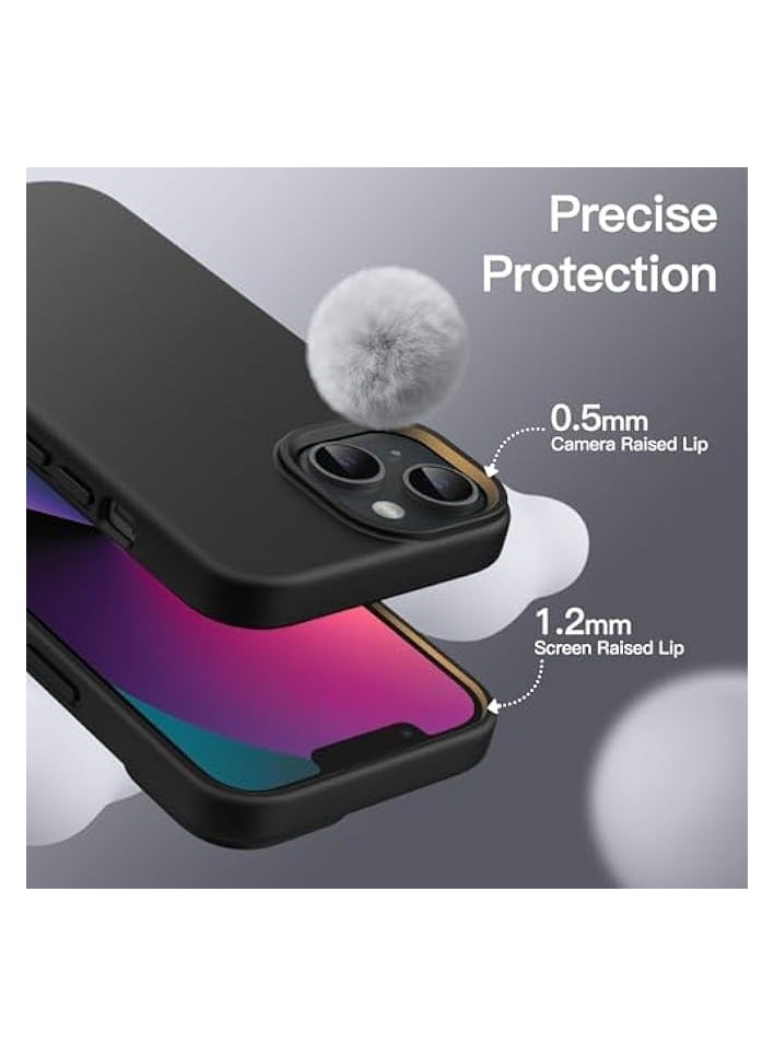 Jetech Silicone Case for iPhone 13 6.1-Inch, Silky-Soft Touch Full-Body Protective Phone Case, Shockproof Cover with Microfiber Lining (Black) - Image 5