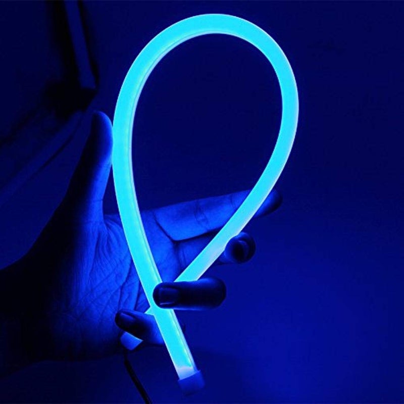 AOWBikes Flexible 30cm Long Headlight Neon LED DRL Tube (BLUE) For Honda CB Hornet 160R (AOWbikesck Of 1) - Image 2