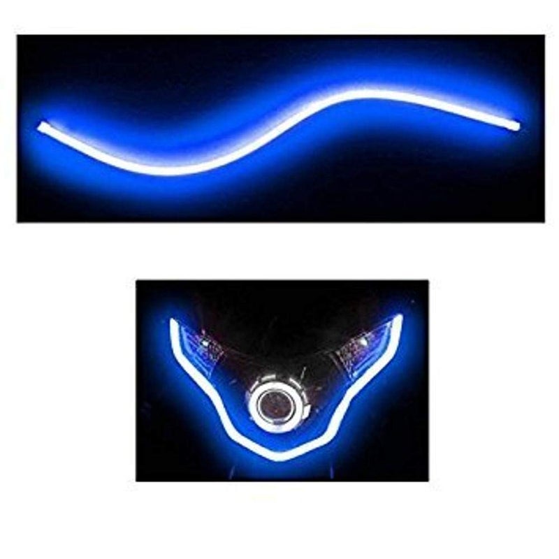 AOWBikes Flexible 30cm Long Headlight Neon LED DRL Tube (BLUE) For Honda CB Hornet 160R (AOWbikesck Of 1) - Image 3