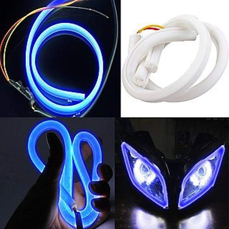 AOWBikes Flexible 30cm Long Headlight Neon LED DRL Tube (BLUE) For Honda CB Hornet 160R (AOWbikesck Of 1) - Image 1