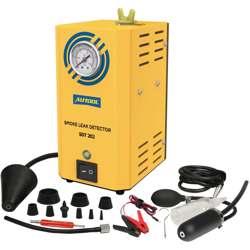 AUTOOL Automotive Smoke Machine EVAP Leak Detector 12V Car Fuel Pipe System Leakage Locator with Pressure Gauge for Car, Motorcycle, Truck, Boats and More - Image 2