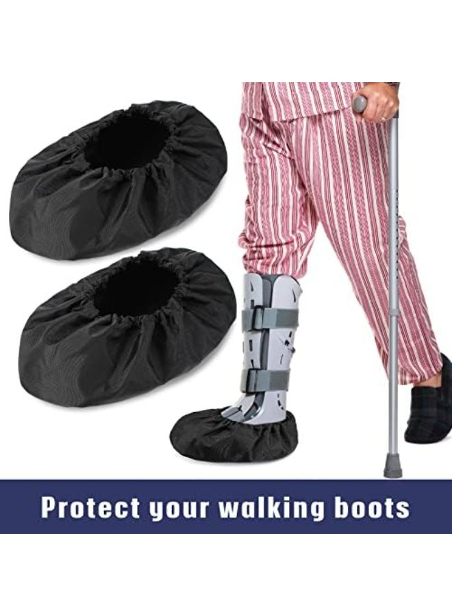 2Pcs Fracture Walking Boot Cover Recovery Shoes Covers Waterproof Rain for Walking Boot Brace Orthopedic Cover with Rubber Sole Reusable - Image 3