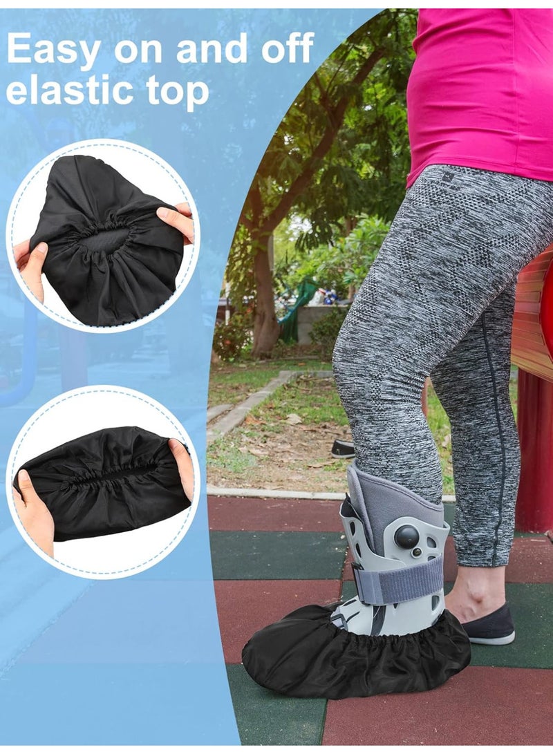2Pcs Fracture Walking Boot Cover Recovery Shoes Covers Waterproof Rain for Walking Boot Brace Orthopedic Cover with Rubber Sole Reusable - Image 5