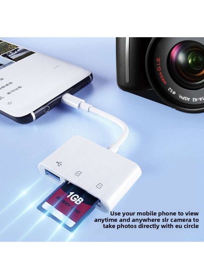 Camera Card Reader SD Card For Huawei Mobile Phone For Sony Canon Nikon Connect Memory Direct OTG Transmission Line S-Color:Type-c Interface + Usb Adapter [supports Sd/tf Card/u Disk] Three-in-one-Capacity:USB2.0  - Image 4