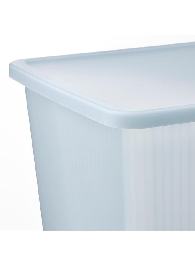 Zaboon Storage box with lid, transparent grey-blue, 36x50x35 cm/44.5 l - Image 4