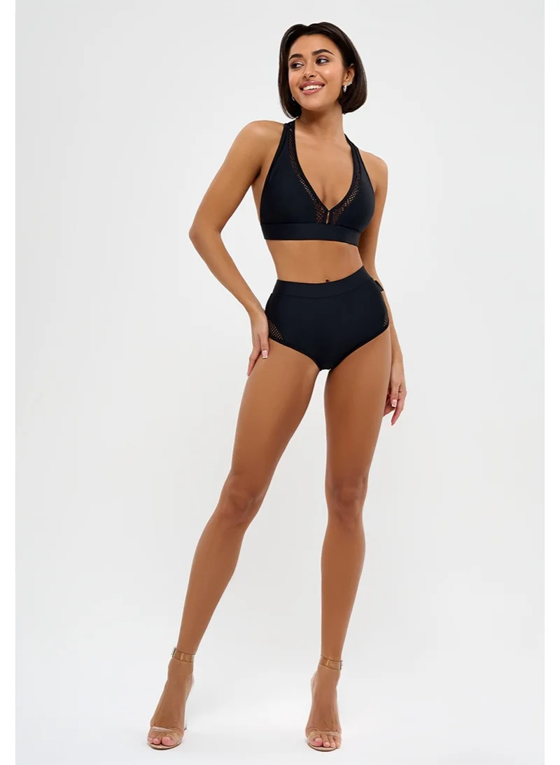 بونا فيدي Bona Fide بيكيني نسائي هالتر قطعتين – مايوه مثلث أنيق بخصر عالي وتصميم جذاب