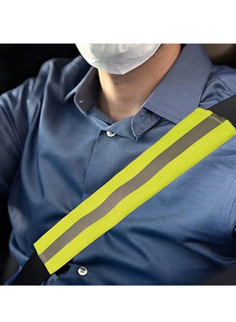 Generic Phosphor Anti Traffic Violation Cover Case for Car Seat Belt 2 Piece Fits All Cars - Lemon  - Image 4