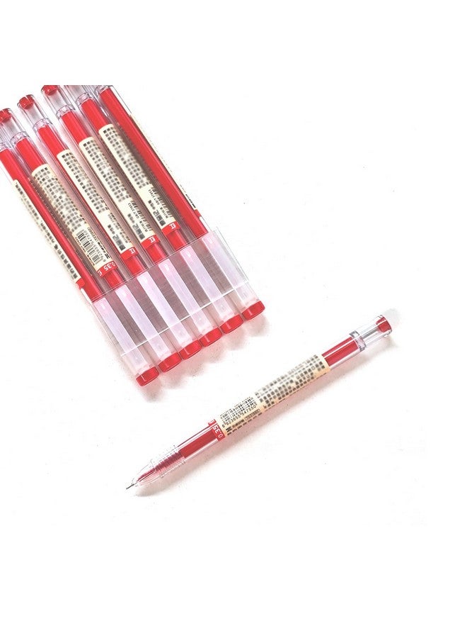 BEMLP Gel Ink Pen Extra Fine Point Pens Ballpoint Pen 0.35Mm Red Liquid Ink Rollerball Gel Pens Premium Quick-Drying For Japanese Office School Stationery Supply 12 Packs - Image 4