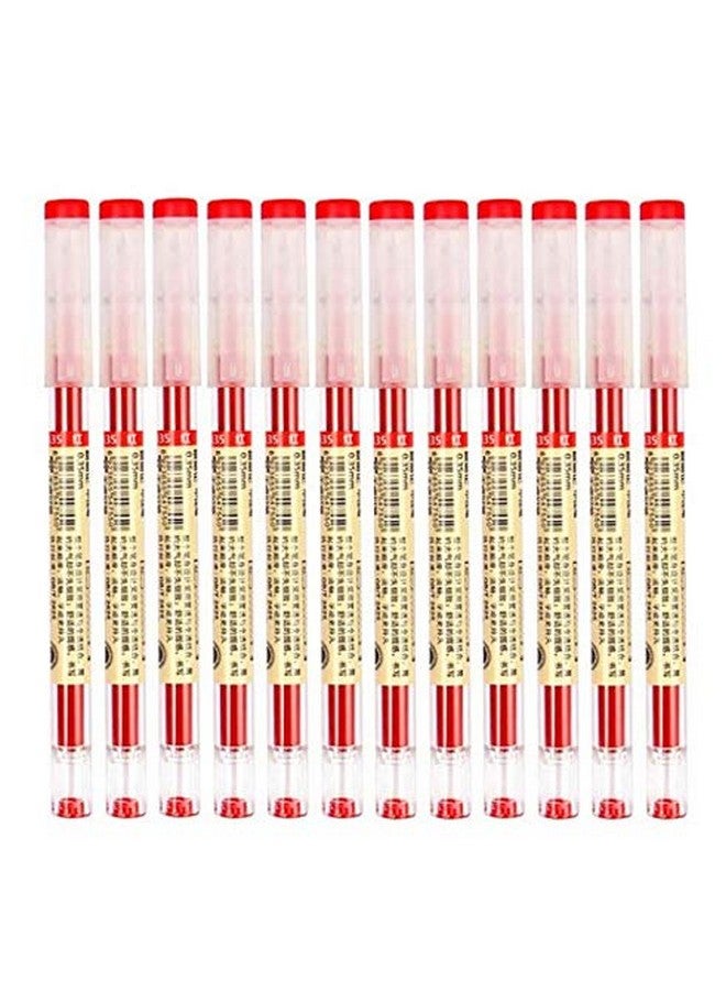 BEMLP Gel Ink Pen Extra Fine Point Pens Ballpoint Pen 0.35Mm Red Liquid Ink Rollerball Gel Pens Premium Quick-Drying For Japanese Office School Stationery Supply 12 Packs - Image 5