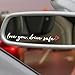 TIIMGCOO 3X Love You Drive Safe Car Mirror Sticker Cute Car Decals for Women Mom Rear View Mirror Decal Affirmation Stickers Valentines Day Gifts for Her Him White - Image 2