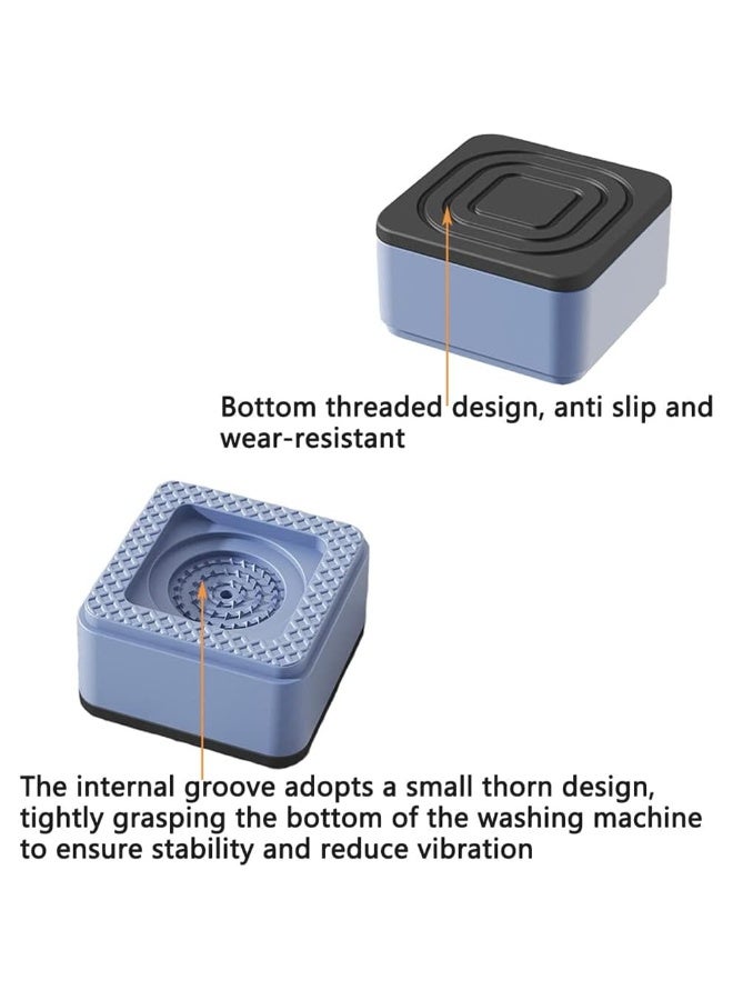 كيلا وسادات أقدام غسالة بوليفيا، 4 قطع من وسادات أقدام غسالة مقاومة للصدمات والضوضاء، سجادة تثبيت داعمة للغسالة، مناسبة للغسالات والمجففات - Image 2