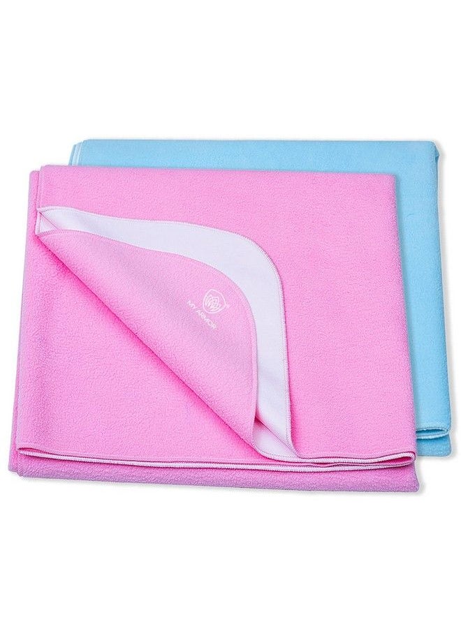 Baby Dry Sheet;Mattress Protector (Waterproof;Quick Drying;Extra Absorbent;Reusable) Pack Of 2 (Medium (70Cm X 100Cm) Pink & Sky Blue) - pzsku/Z1FC285D6E5079791EC91Z/45/_/1692273679/67a851a8-9d4d-4790-bf07-3862ee796b0f