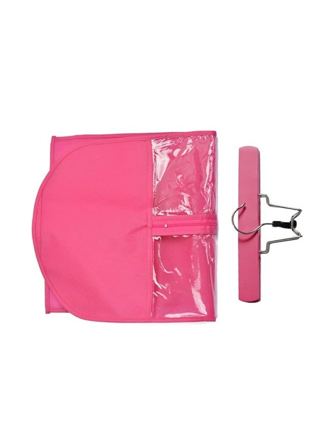 yantaisiyu Hair Extensions Storage Bag with Hanger Hair Extension Holder Wig Storage Bag Wig Bag (Pink) - Image 2