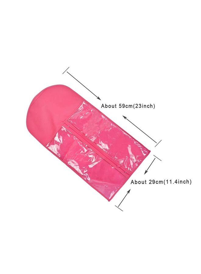 yantaisiyu Hair Extensions Storage Bag with Hanger Hair Extension Holder Wig Storage Bag Wig Bag (Pink) - Image 3