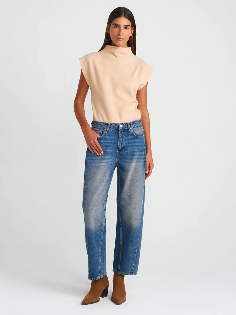 ديلفين 31342 Soft Texture Knitted Sweater-Light Beige