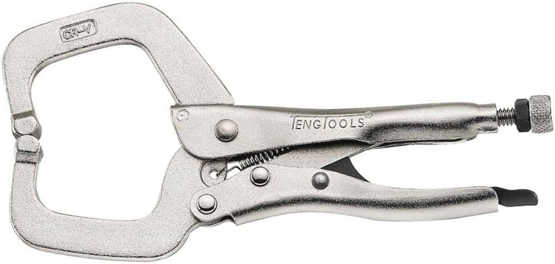 Teng Tools 6 Inch C Clamp Power Grip Pliers with Non-Pinch Release Lever 406-6S