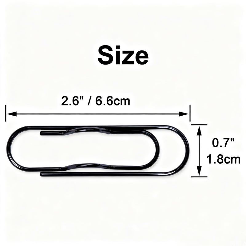 Wisdompro Pen Clip, 12 Pack Stainless Steel Pen Clip Holder for Notebook, Books, Journal, Clipboard, Paper, etc. - 2.6 x 0.7 inch (Black) - Image 3