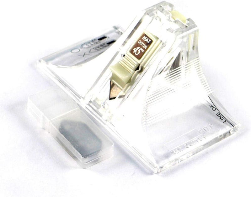 Weishidai Cutter 45 & 90 degree bevel Mat Board Cutter, With 3pcs Free Replacement Blade (White) - Image 2
