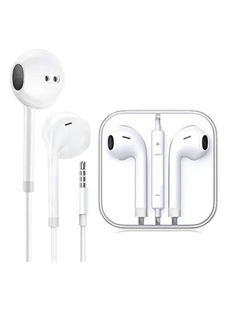 3.5mm Wired Earphone, Three Frequencies Balanced Clearer Hearing Experience, White, Universal earphone, Built-in Microphone, - Image 1