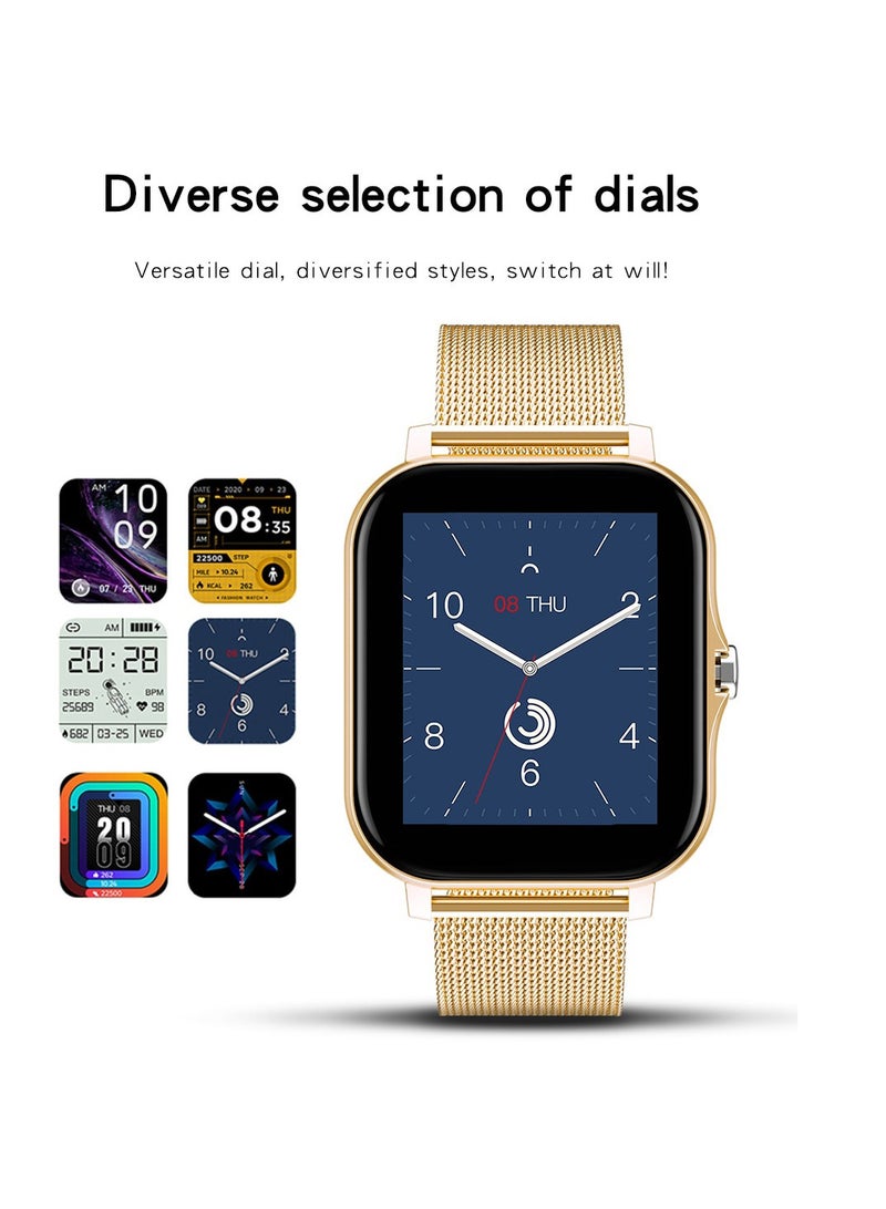 AROAQ Smart Watch, GoldSemilan Waterproof Fitness Tracker Watch, Bluetooth Calls Digital Smartwatch, Large Display Wristwatch Watches For Men And Women - Image 2