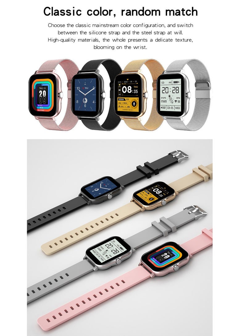 AROAQ Smart Watch, GoldSemilan Waterproof Fitness Tracker Watch, Bluetooth Calls Digital Smartwatch, Large Display Wristwatch Watches For Men And Women - Image 3