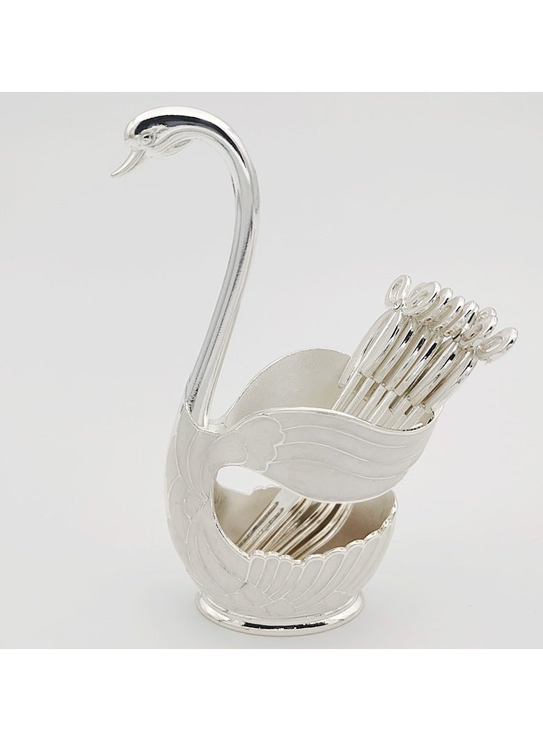 قاعدة الأوزّة المبدعة 6 قطع شوكة الفاكهة - Image 1