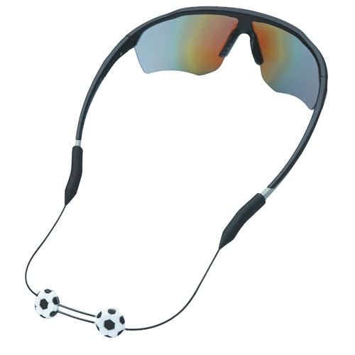 Pilotfish Basics Glasses Strap, No Tail Eyeglass Holder Adjustable Kids Glasses Strap, Anti Slip Sports Glasses Holder Ultra Comfort Sunglasses Eyeglasses Strap for Boys and Girls (Soccer, 12 Inch) - Image 1