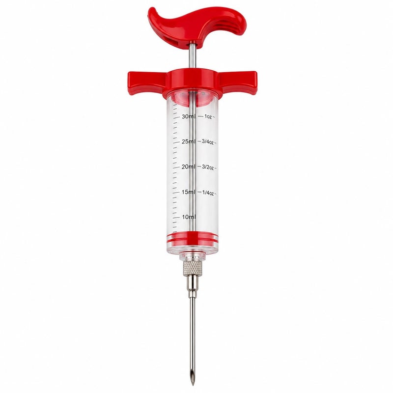Large Meat Flavor Injector for BBQ and Roasting, Jumbo Marinade Injection Tool for Turkey, Chicken, Beef and Lamb, Kitchen Syringe for Deep Seasoning and Moisture
